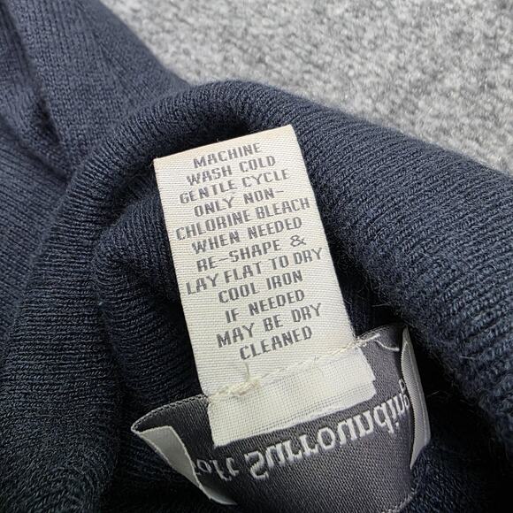 Soft Surroundings Sweater Womens Petite Small Blue Wool Angora Turtleneck Tunic - Picture 15 of 15